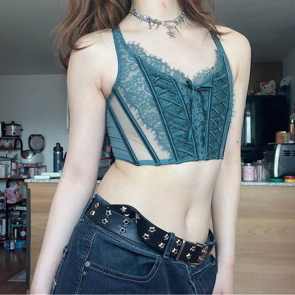 Victoria’s Secret ocean green bustier XS - Picture 3 of 5